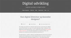 Desktop Screenshot of digitaludvikling.dk
